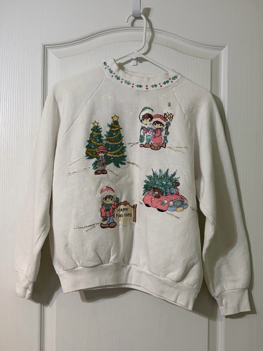 Vintage Fruit of the Loom White Precious Moments Sweatshirt